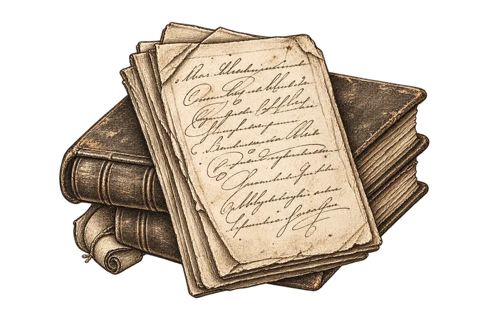 Fotografias e documentos históricos organizados