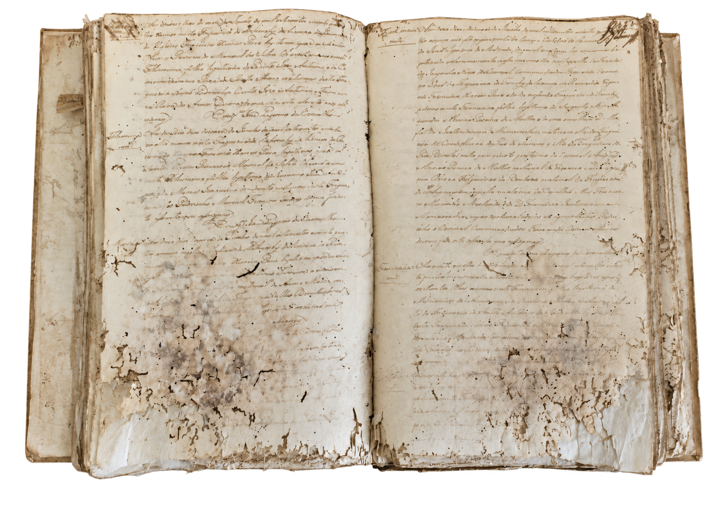 Livro antigo de registros familiares